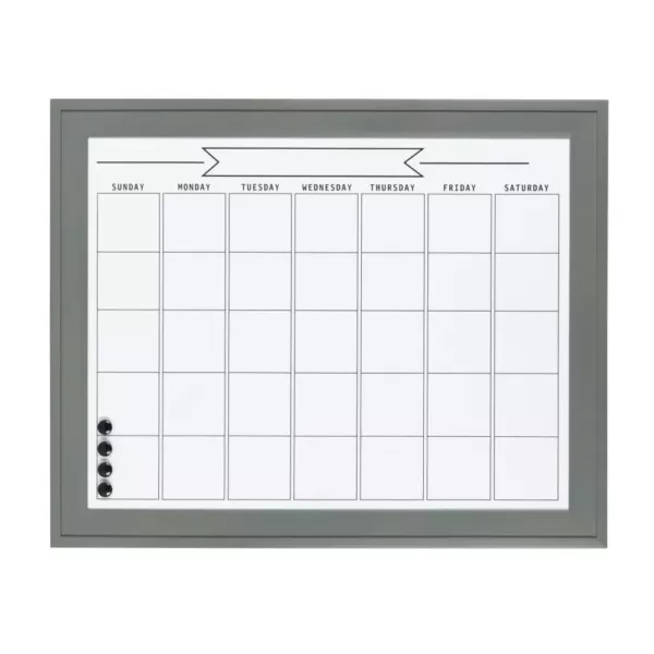 DesignOvation Bosc Monthly Dry Erase Calendar Memo Board