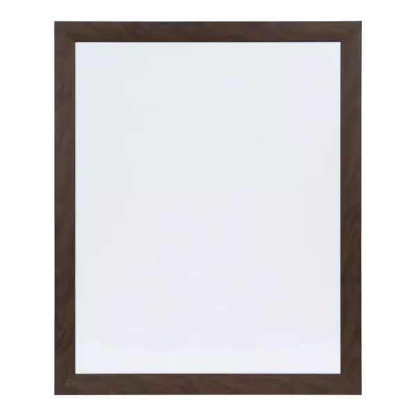 DesignOvation Beatrice Walnut Brown Rectangle Dry Erase Board Memo Board