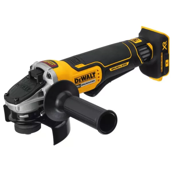 DEWALT 20-Volt MAX XR Cordless Brushless 4-1/2 in. Paddle Switch Small Angle Grinder with (1) 20-Volt 3.0Ah Battery & Charger