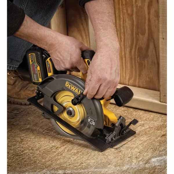 DEWALT FLEXVOLT 60-Volt MAX Cordless Brushless 7-1/4 in. Circular Saw, (1) FLEXVOLT 6.0Ah Battery & Jigsaw