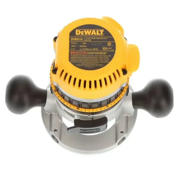 DEWALT 11 Amp Corded 1-3/4 Horsepower Fixed Base / Plunge Router Combo Kit