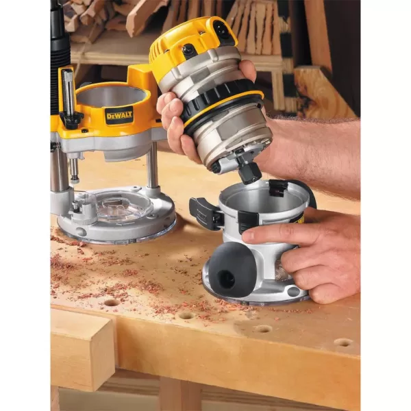 DEWALT 12 Amp Corded 2-1/4 Horsepower Fixed and Plunge Base Router Kit