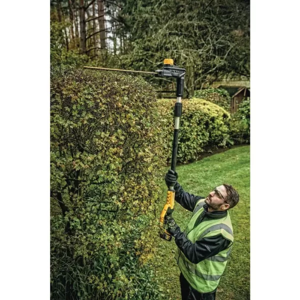 DEWALT 20V MAX Lithium-Ion Cordless Pole Hedge Trimmer Kit with (1) Battery 4.0Ah, Charger, Sheath and Shoulder Strap Included