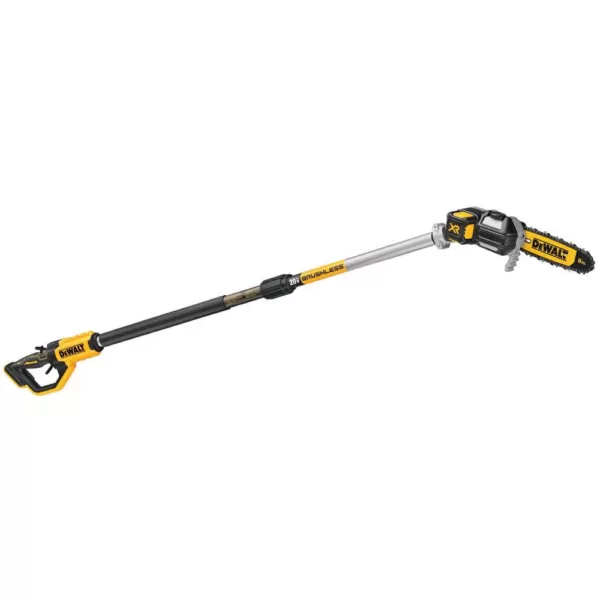 DEWALT 125 MPH 450 CFM 20V MAX Cordless Brushless Blower with (1) 5.0Ah Battery & Charger w/8 in. 20V MAX Pole Saw (Tool Only)