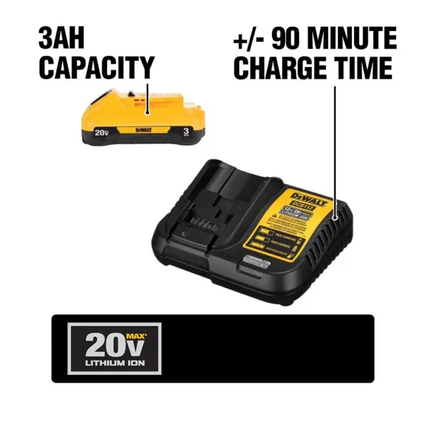 DEWALT 20-Volt MAX XR Cordless Brushless 1/4 Sheet Sander with 5 in. Random Orbital Sander, (1) 20-Volt Battery 3.0Ah & Charger