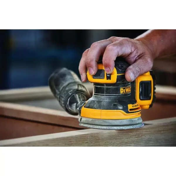 DEWALT 20-Volt MAX XR Cordless Brushless 5 in. Random Orbital Sander with (1) 20-Volt Battery 2.0Ah & Charger