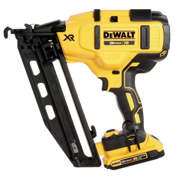 DEWALT 20-Volt Max 16-Gauge Cordless Angled Finish Nailer Kit