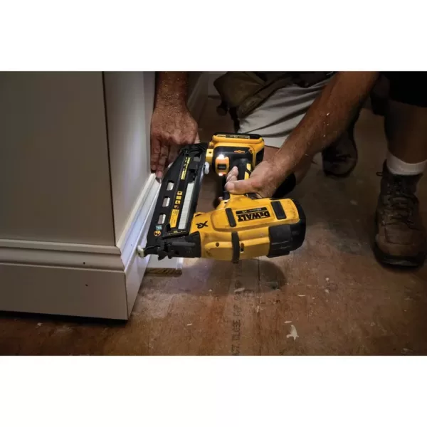 DEWALT Cordless 20-Volt Max 16-Gauge Angled Finish Nailer Kit with Bonus 20-Volt MAX XR Lithium-Ion 2.0Ah Battery 2-Pack