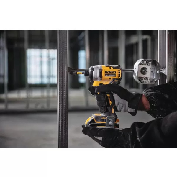 DEWALT ATOMIC 20-Volt MAX Cordless Brushless Compact 1/4 in. Impact Driver, (2) 20-Volt 1.3Ah & (2) 20-Volt 2.0Ah Batteries