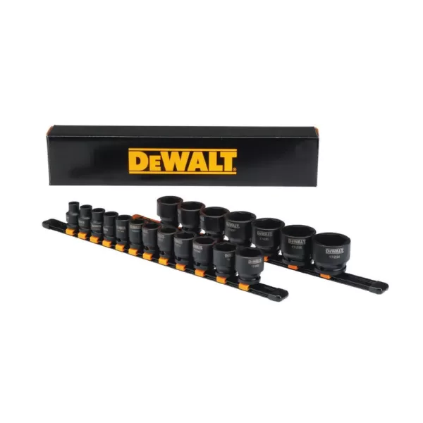 DEWALT 1/2 in. Drive SAE Impact Socket Set (19-Piece)