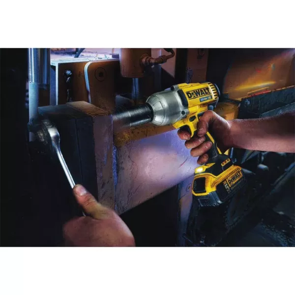 DEWALT 20-Volt MAX XR Cordless Brushless 1/2 in. High Torque Impact Wrench Detent Pin, (1) 20-Volt 5.0Ah Battery & Charger