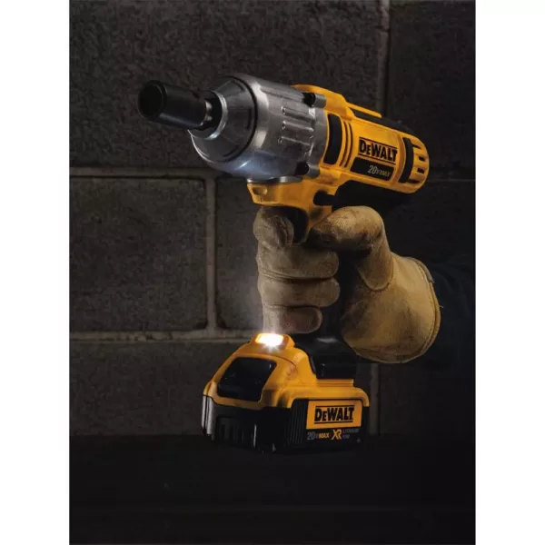 DEWALT 20-Volt MAX Cordless 1/2 in. High Torque Impact Wrench with Detent Pin, (2) 20-Volt 4.0Ah & (1) 20-Volt 5.0Ah Batteries