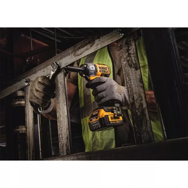 DEWALT 20-Volt MAX XR Cordless Brushless 3/8 in. Compact Impact Wrench with (2) 20-Volt 4.0Ah Batteries & Charger