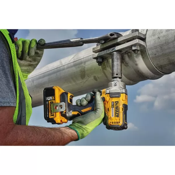 DEWALT 20-Volt MAX XR Cordless Brushless 1/2 in. Mid-Range Impact Wrench with Detent Pin Anvil & (1) 20-Volt 5.0Ah Battery