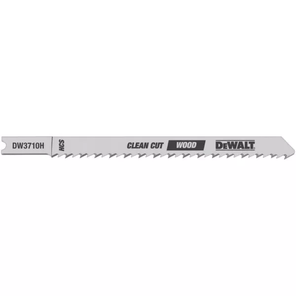 DEWALT 4 in. 10 TPI Fine Finish Wood Cutting Jig Saw Blade HCS U-Shank (2-Pack)