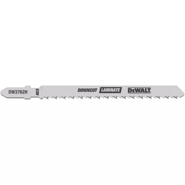 DEWALT 4 in. 10 TPI Laminate Down Cutting Jig Saw Blade Bi-Metal T-Shank (5-Pack)