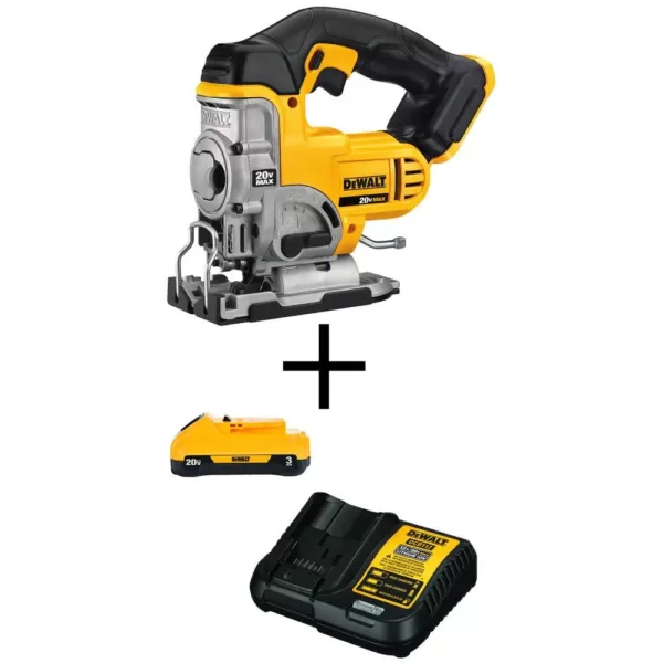 DEWALT 20-Volt MAX Cordless Jig Saw with (1) 20-Volt Battery 3.0Ah & Charger