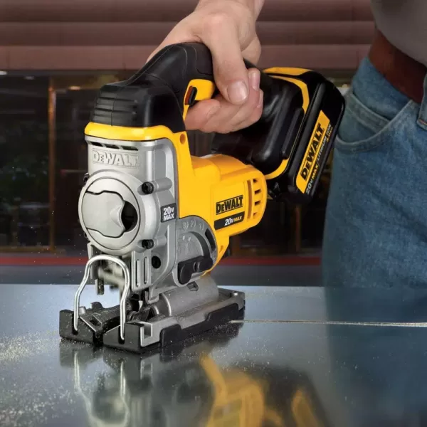 DEWALT 20-Volt MAX Lithium-Ion Cordless Jig Saw (Tool-Only) with 20-Volt MAX Compact Lithium-Ion 3.0 Ah Battery Pack