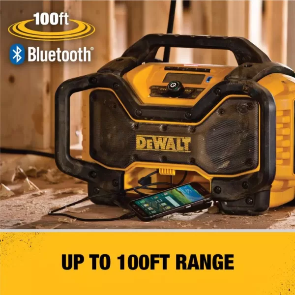 DEWALT 20-Volt MAX Bluetooth Radio with built-in Charger