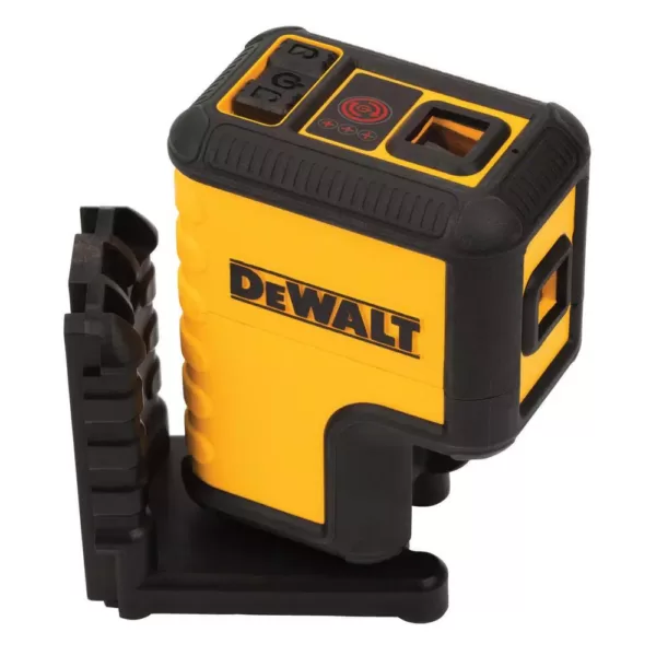 DEWALT 100 ft. Red Self-Leveling 3-Spot Laser Level with (2) AA Batteries & Case