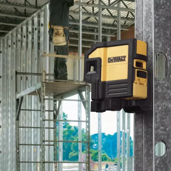 DEWALT Self-Leveling Red Line Laser Level with 100 ft. Laser Distance Measurer