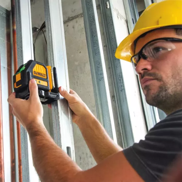 DEWALT 12-Volt MAX Lithium-Ion 165 ft. Green Self-Leveling Cross-Line Laser Level with Bonus 25 ft. Tape Measure