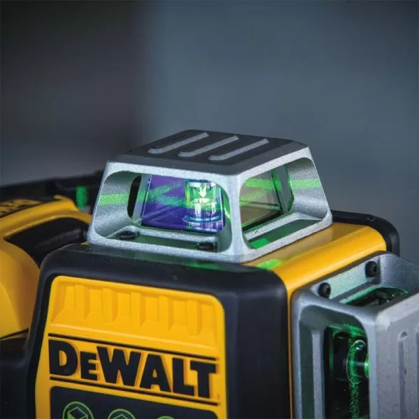 DEWALT 12-Volt MAX Lithium-Ion 100 ft. Green Self-Leveling 3-Beam 360 Degree Laser Level with 2.0Ah Battery, Charger & Case