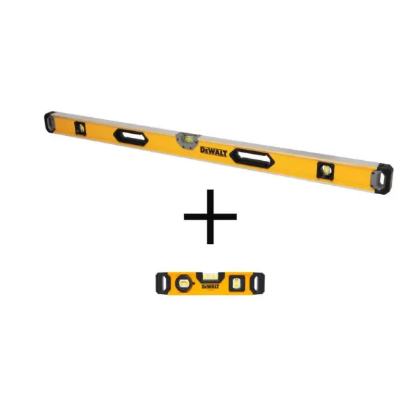 DEWALT 48 in. Non-Magnetic Box Beam Level with Bonus 9 in. Torpedo Level