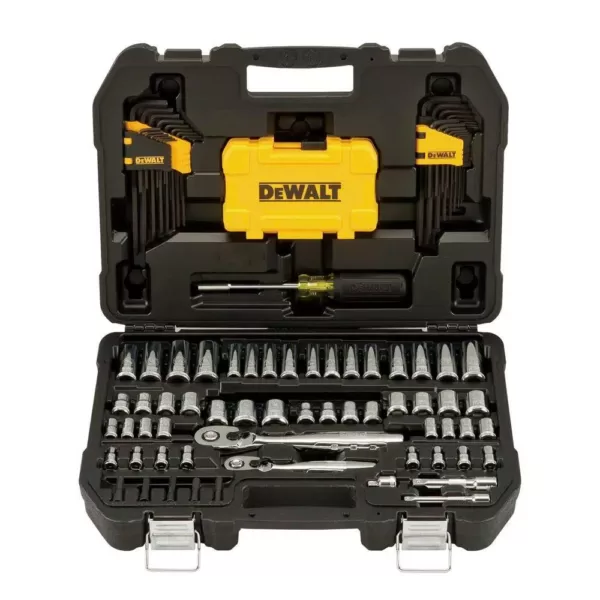 DEWALT 1/4 in. x 3/8 in. Drive Polished Chrome Mechanics Tool Set (108-Piece)