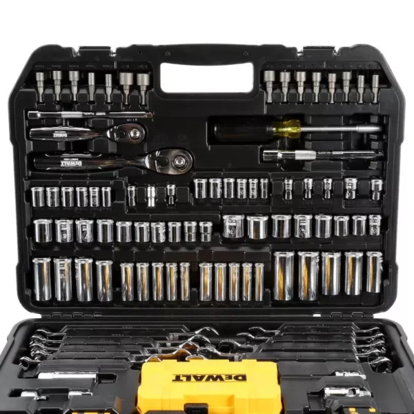 DEWALT 1/4 in. x 3/8 in. Drive Polished Chrome Mechanics Tool Set (142-Piece)