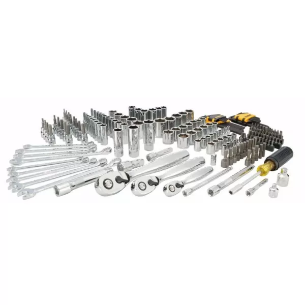 DEWALT 1/4 in., 3/8 in., and 1/2 in. Drive Polished Chrome Mechanics Tool Set (200-Piece)