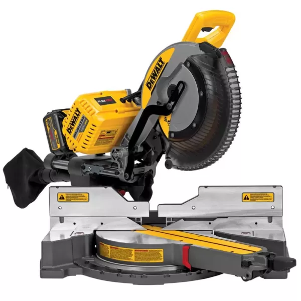 DEWALT FLEXVOLT 120-Volt MAX Cordless Brushless 12 in. Miter Saw with AC Adapter, (2) FLEXVOLT 6.0Ah Batteries & Rolling Stand