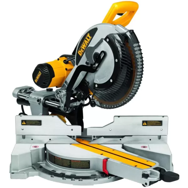 DEWALT 15 Amp Corded 12 in. Double-Bevel Sliding Compound Miter Saw with Bonus 20 Series 12 in. 60T Fine Finish Saw Blade