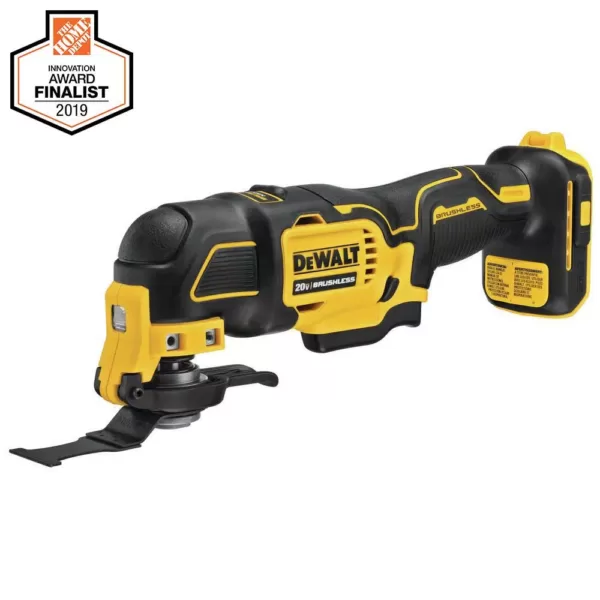 DEWALT ATOMIC 20-Volt MAX Cordless Brushless Oscillating Multi-Tool, 5 in. Random Orbital Sander & (1) 20-Volt Battery 5.0Ah