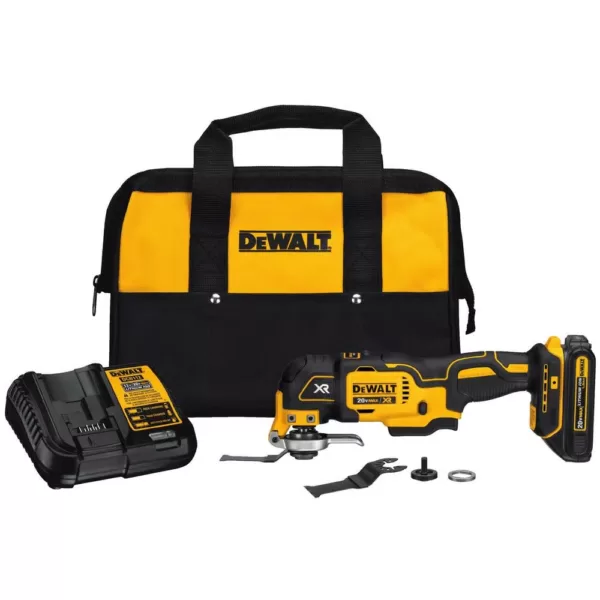 DEWALT 20-Volt MAX XR Cordless Brushless Oscillating Multi-Tool with (1) 20-Volt 1.5Ah Battery & Charger