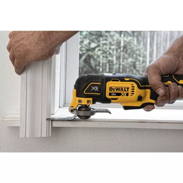 DEWALT 20-Volt MAX XR Cordless Brushless 3-Speed Oscillating Multi-Tool with (1) 20-Volt 2.0Ah Battery & (1) 4.0Ah Battery