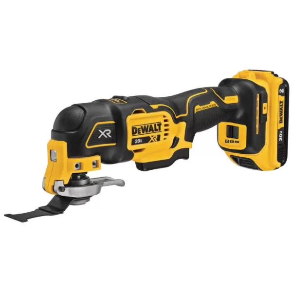 DEWALT 20-Volt MAX XR Cordless Brushless 3-Speed Oscillating Multi-Tool with (1) 20-Volt 2.0Ah Battery & (1) 4.0Ah Battery