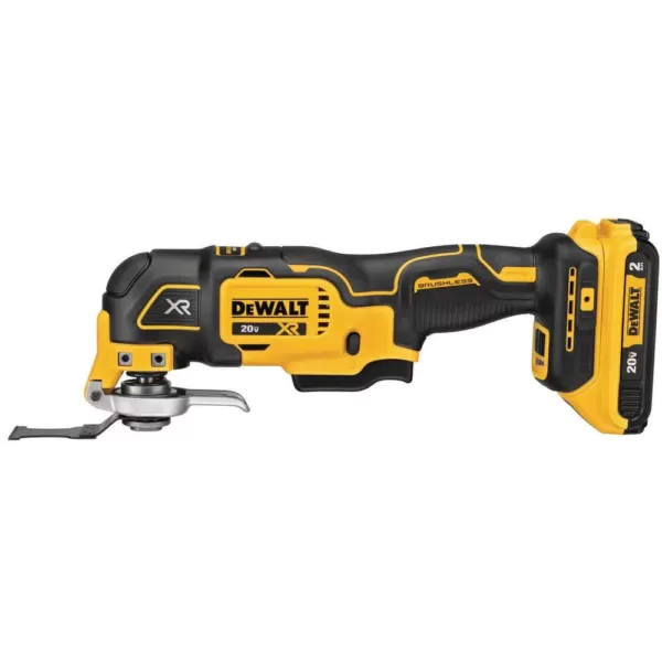 DEWALT 20-Volt MAX XR Cordless Brushless 3-Speed Oscillating Multi-Tool with (1) 20-Volt 2.0Ah Battery & Reciprocating Saw