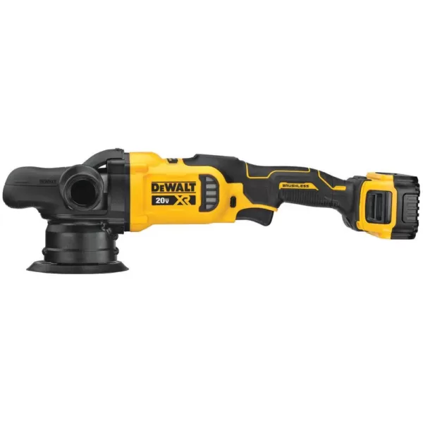 DEWALT 20-Volt MAX XR Cordless Brushless 5 in. Variable Speed Random Orbit Polisher with (2) 20-Volt 5.0Ah Batteries & Charger