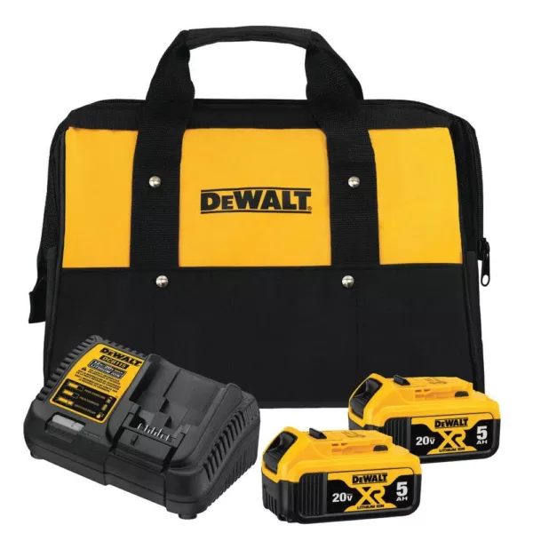 DEWALT 20-Volt MAX XR Cordless Brushless Deep Cut Band Saw with 4-1/2 in. Grinder & (2) 20-Volt Batteries 5.0Ah