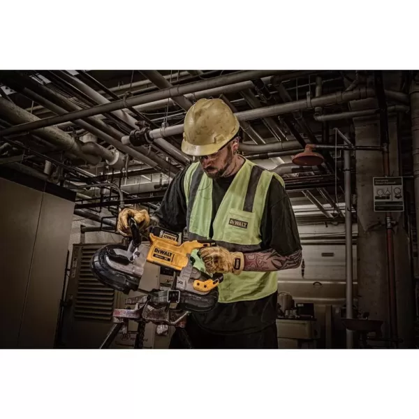 DEWALT 20-Volt MAX XR Cordless Brushless Deep Cut Band Saw with (3) 20-Volt Batteries 5.0Ah & Charger