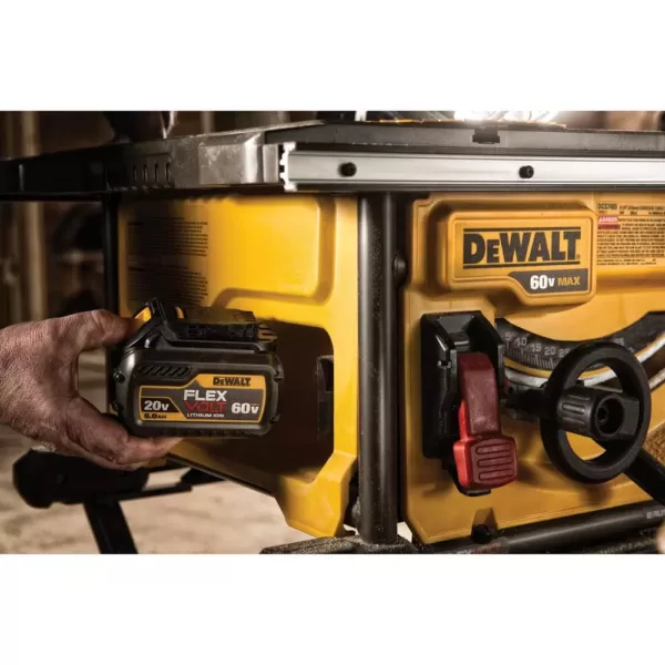 DEWALT FLEXVOLT 60-Volt MAX  Cordless Brushless 8-1/4 in. Table Saw Kit, (1) FLEXVOLT 6.0Ah & (1) FLEXVOLT 9.0Ah Battery