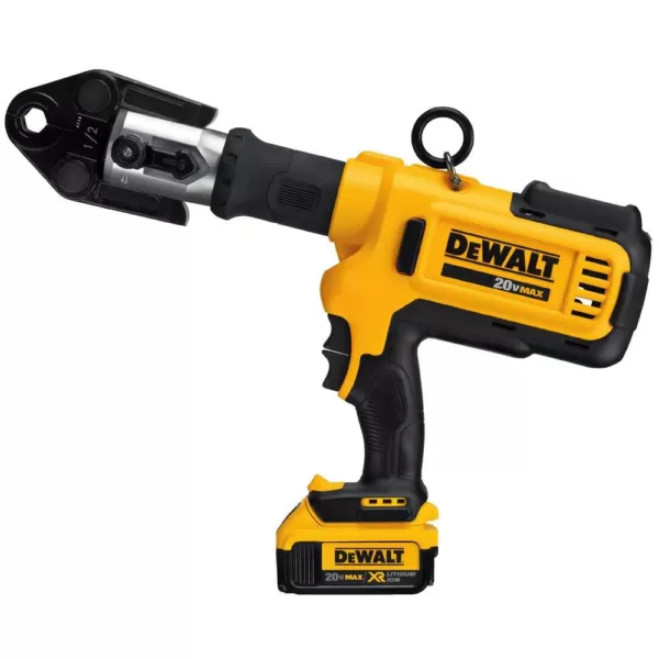 DEWALT 20-Volt MAX Cordless Press Tool, (6) Press Jaws, (2) 20-Volt 4.0Ah Batteries, Drain Snake & Threaded Rod Cutter