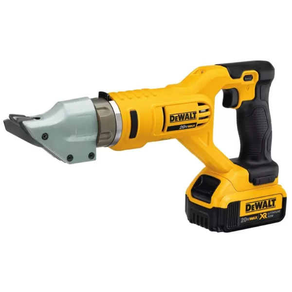 DEWALT 20-Volt MAX Cordless 18-Gauge Swivel Head Shears with (2) 20-Volt Batteries 4.0Ah & Charger