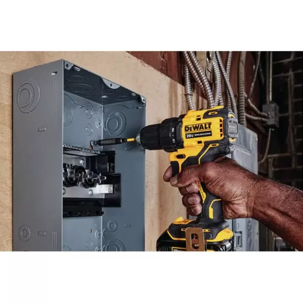 DEWALT ATOMIC 20-Volt MAX Cordless Brushless Compact 1/2 in. Drill/Driver with 20-Volt Lithium-Ion Compact (2) 2.0Ah Battery