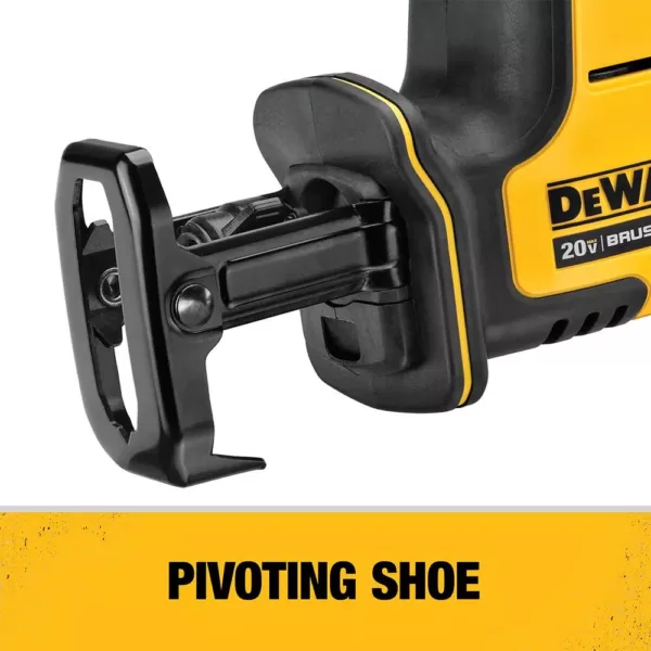 DEWALT ATOMIC 20-Volt MAX Cordless Brushless Compact 1/2 in. Drill/Driver, (2) 20-Volt 1.3Ah Batteries & Reciprocating Saw