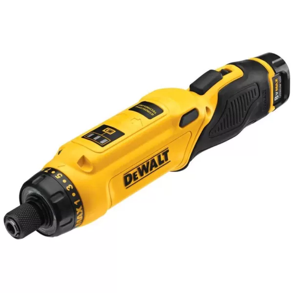 DEWALT 8-Volt MAX Cordless Gyroscopic Screwdriver with Adjustable Handle, (1) 1.0Ah Battery, Charger & Bag