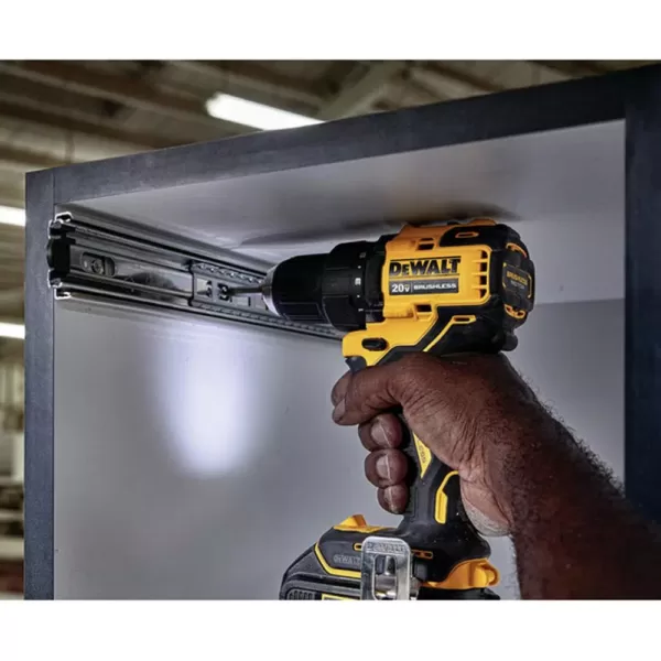 DEWALT ATOMIC 20-Volt MAX Cordless Brushless 1/2 in. Drill/Driver Kit, (1) 4.0Ah Battery, Charger & Tough System 22 in. Toolbox