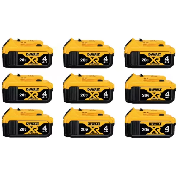 DEWALT 20-Volt MAX XR Premium Lithium-Ion 4.0Ah Battery Pack (9-Pack)