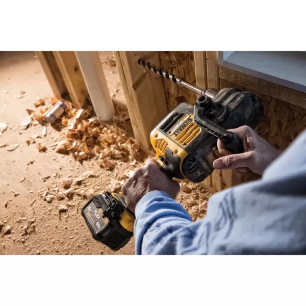 DEWALT FLEXVOLT 60-Volt MAX Cordless Brushless 1/2 in. Stud & Joist Drill, (2) FLEXVOLT 6.0Ah Batteries & 1/2 in. Impact Wrench